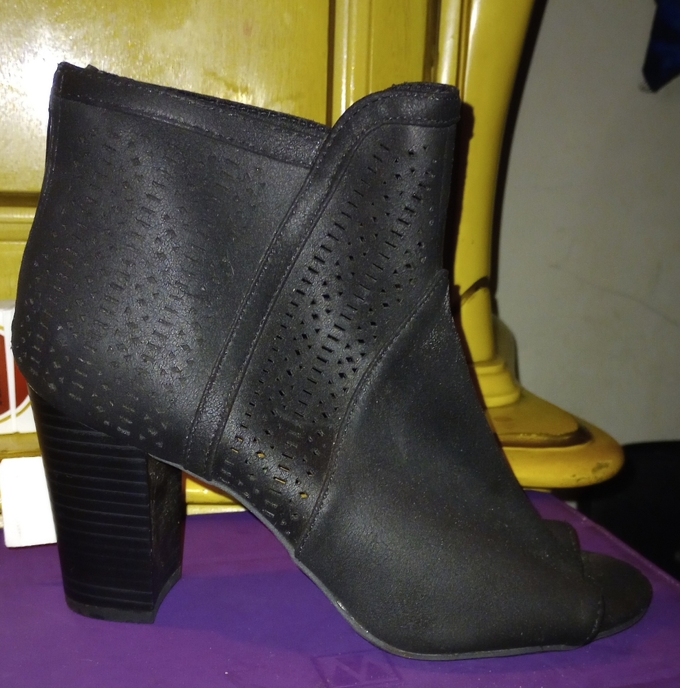 New peep toe booties